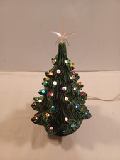 Vintage Nowells’ Mold 1977 12”Tall lighted Ceramic Christmas Tree Holiday picture