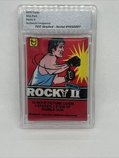 1979 Topps Rocky II 2 Wax Pack Authentic Unopened Encapsulated picture