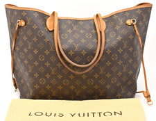 Louis Vuitton Neverfull MM Monogram Canvas Tote Bag Brown M40156 picture