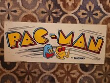 $*RARE*$  ORIGINAL 1980 PAC-MAN COIN-OP ARCADE MARQUEE -  MIDWAY A BALLY CO.- picture
