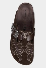 Birkenstock x Etro Brown Suede Boston Slides (38) picture