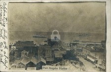 Port Angeles WA Washington 1906 Bird'S Eye Town & Harbor & Ships RPPC COPY picture