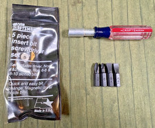 Vintage Sears Craftsman 5 Pc. Insert Bit Screwdriver Set Magnetic Made in U.S.A. picture