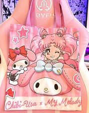 Sailor Moon x Sanrio Tote Bag Sailor Chibi Usa x My Melody Pink Tote Kawaii Bag picture