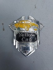 VINTAGE 1940's YELLOW CAB TAXICAB DRIVER CHAUFFEUR'S HAT BADGE USA picture