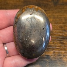 Lions Gate Quartz Palmstone, Rare Find, Golden Healer Quartz And Pyrite, L#30 picture
