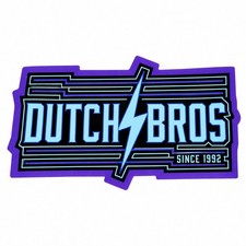 Dutch Bros Coffee 2025 Grand Opening Rare Sticker Blue Lightning Limited New HTF picture