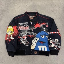 Y2K JH Design Nascar M&M Racing Jacket Sz 8 Youth Character With Attitude picture