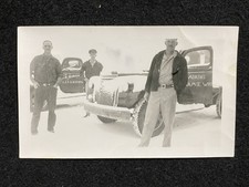 Laramie Wyoming WY Men With Automobile Trucks Antique Vintage Snapshot Photo picture