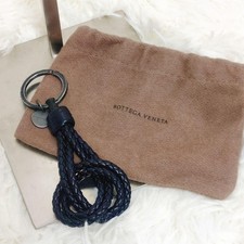 Bottega Veneta Keyring Intrecciato Leather Dark Navy picture