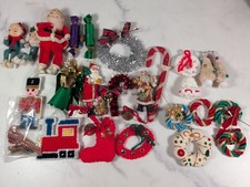 Christmas Tree Ornament Lot Handmade & Vintage Holiday picture