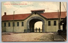 Vintage Entrance to Fort McHenry Baltimore Linen Postcard by Loritz Bros picture