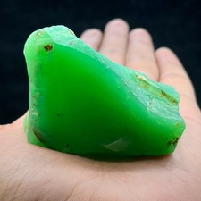 472 Cts Natural Large Green Chrysoprase Rough Specimen – Big Raw Gemstone Nugget picture