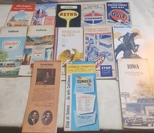 Lot Of 13 Vintage Travel Maps -Road Maps-Gulf- Enco-Texaco,Amoco -50's,60's,70's picture