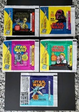 Vintage 1977 Topps Complete Star Wars Series 1,2,3,4 & 5 - 5 Wax Wrapper Set  picture