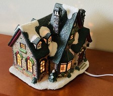 The Village Collection St. Nicholas Square Lighted Christmas GRANDMA'S HOUSE picture