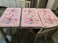 Vtg NWOT 1970s Cannon Boho Hippie Daisy Butterfly Bath Towels- Set of 3 Pink NOS picture