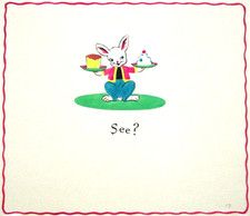 1972 PETER RABBIT CIRCUS DOLLIE TINGLE ORIGINAL drawing art BOOK PAINTING cake picture