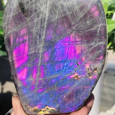 902g Natural Rare Purple Labradorite Quartz Crystal Mineral Specimen Healing picture
