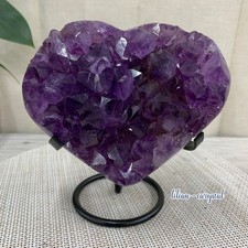 2.4LB Natural Brazilian amethyst hand cut heart-shaped decoratio picture