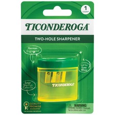 Premium Yellow Green Pencil Sharpener 2 Hole Ergonomic Design Made in Germany picture