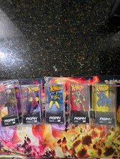 FiGPiN X-Men Marvel Pinbacks Lot - Gambit Wolverine Cyclops Beast Magneto picture