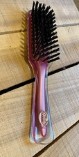 Vintage Goody Pink & Clear Plastic Hair Brush 8