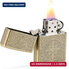 Vintage Zorro Constantine Lighter Metal Antique Kerosene Lighters wh St Benedict picture