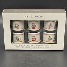 Williams Sonoma Twas The Night Before Christmas Napkin Rings Set of 6 picture