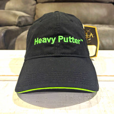 Vintage Heavy Putter Boccieri Golf Hat Cap Scala Pro Black Green Weigh Better NW picture