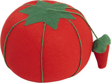 Large Tomato Pin Cushion with Strawberry Emery - 4 Inch Sewing Pincushion, Holds picture