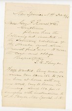 1883 Handwritten Letter Geo P Rowell  Advertising New Ipswich signed SA Thayer picture