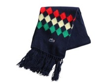 Lacoste 70S Usa Fringed Acrylic Muffler Men'S Women'S Vintage Izod Stole Men Rar picture