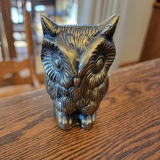 Vintage Brass Owl 4.25