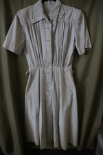 US NAVY WAVES FULL LENGTH BUTTON SEERSUCKER DRESS FEMALE WOMEN'S picture