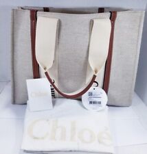 Chloe Large Woody Tote Bag - 90U White Brown picture