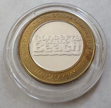 Vintage Mandalay Bay BEACH Concerts Las Vegas Silver Strike .60 oz ASW .999 Fine picture