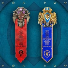 BlizzCon World of Warcraft “Infinite Party” Horde & Alliance Pins with Lanyard picture