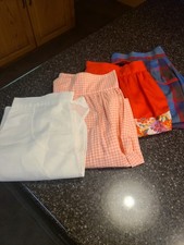 4 Vintage Handmade New Aprons picture