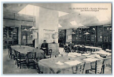 Saint-Maixent-l'École France Postcard Military School The Library c1910 picture