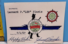 1967 U.S.S Lexington  Minutemen CV2  Shipmate Card picture
