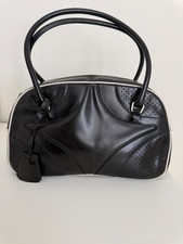 Prada Bag, Black Leather Bowling Bag, SS 2000, Vitello Drive, Vintage picture