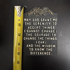 Vintage God Grant Me Serenity Prayer Decorative Wall Decoration VGC picture