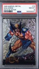 Wolverine - 1995 Fleer Marvel Metal #18 Gold Blaster PSA 8 NMMT picture