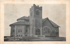 H89/ Anna Ohio Postcard c1910 Lutheran Church Building  105 picture