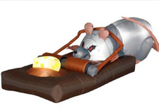 Gemmy Halloween Inflatable Animated Rat Trap 7FT Long Prop picture