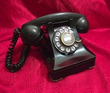 Vintage 1954 Western Electric Bell System Rotary Phone 302 Blk Bakelite F1 WORKS picture