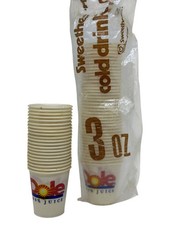 VTG Dole Juice 3oz Sweetheart Plastic Cups Retro Cold Drink Design Advertising picture