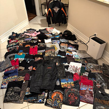 Harley-Davidson Mega 105 piece Lot of Graphic T-Shirts, Clothing & Accessories picture