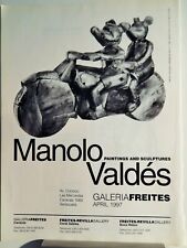 MANOLO VALDES ART PIECE VTG ORIG  1997 ADVERTISEMENT picture